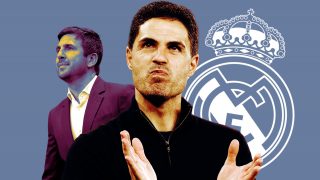 Mikel Arteta y Enrique Riquelme.