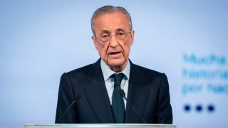 Florentino Pérez, durante la presentación de su campaña electoral. (EP)