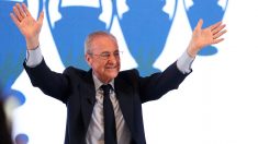 Florentino Pérez celebra la victoria en las elecciones. (Foto: EP)