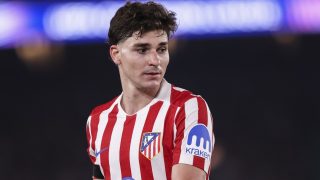 Julián Álvarez en el Atlético-Barcelona. (EP)