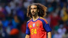 Cucurella, durante un partido con la selección española. (realmadrid.com)