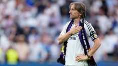 Modric, en su último partido con el Real Madrid. (Foto: EP)