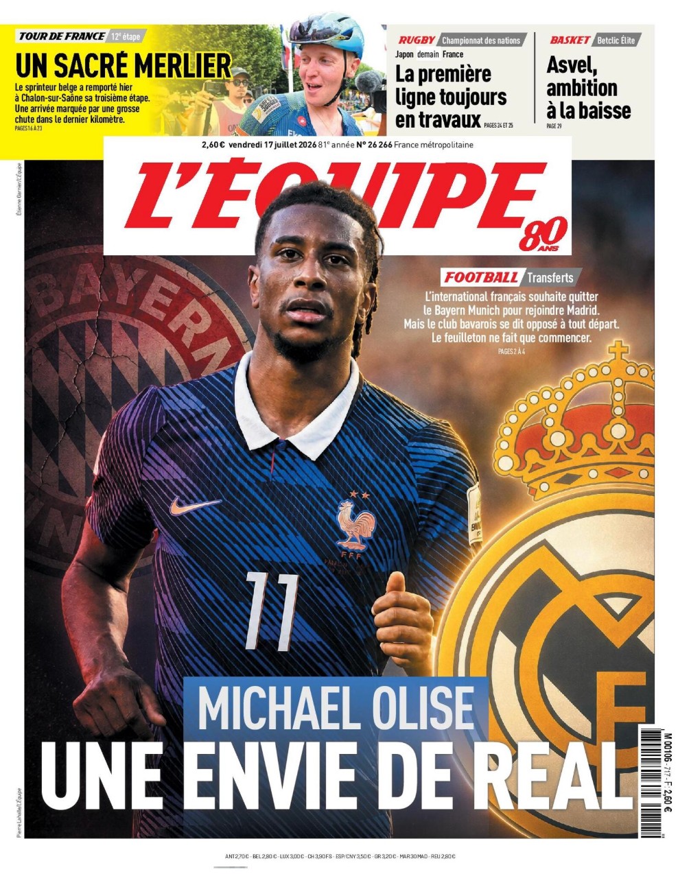 Bombazo: en Francia aseguran que Olise ¡quiere fichar por el Real Madrid!