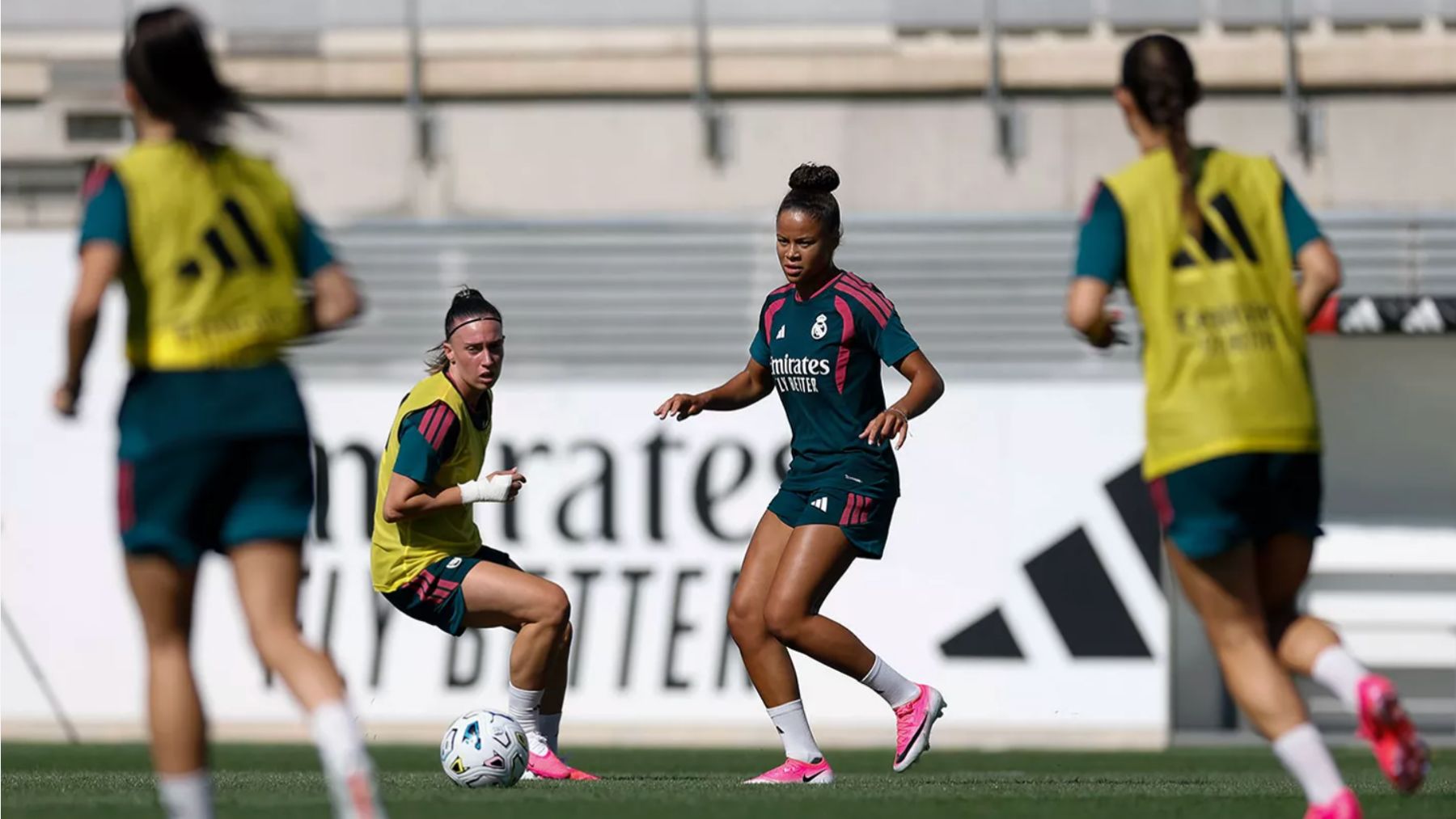 Felicia Schröder, en un entrenamiento del Real Madrid. (Real Madrid)
