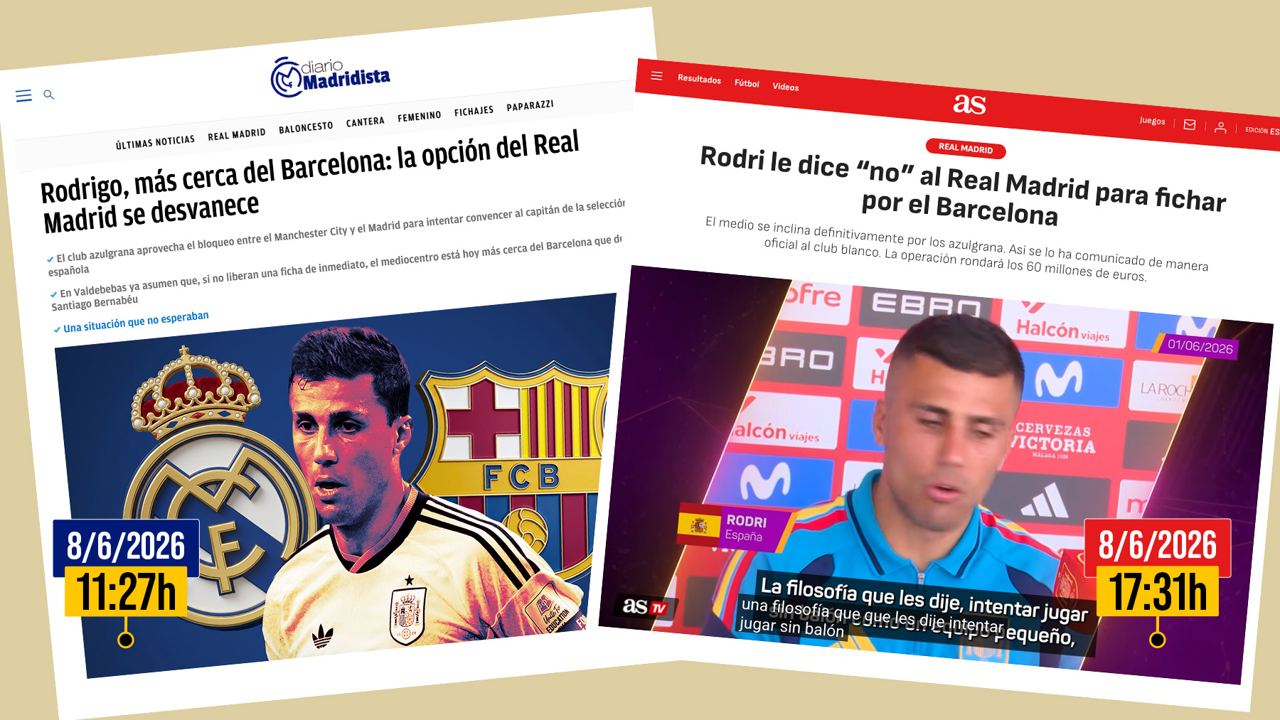 El ‘AS’ plagia sin citar la exclusiva de OKDIARIO sobre Rodrigo Hernández
