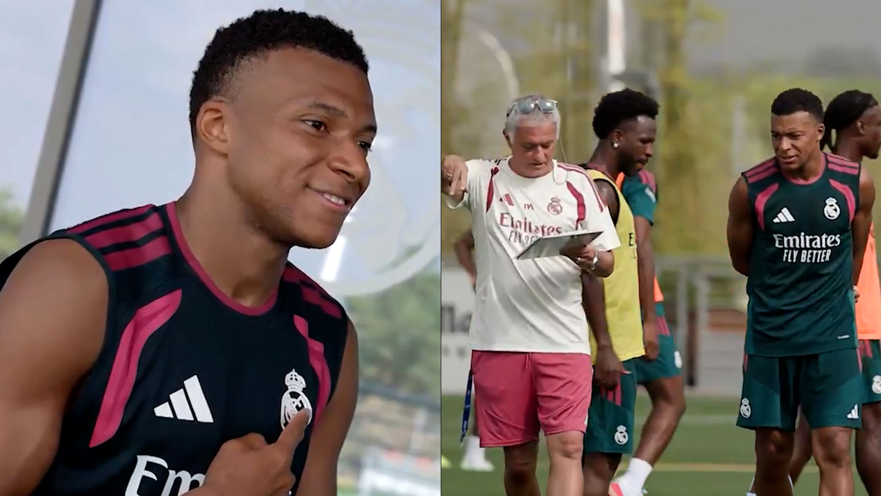 Kylian Mbappé y José Mourinho