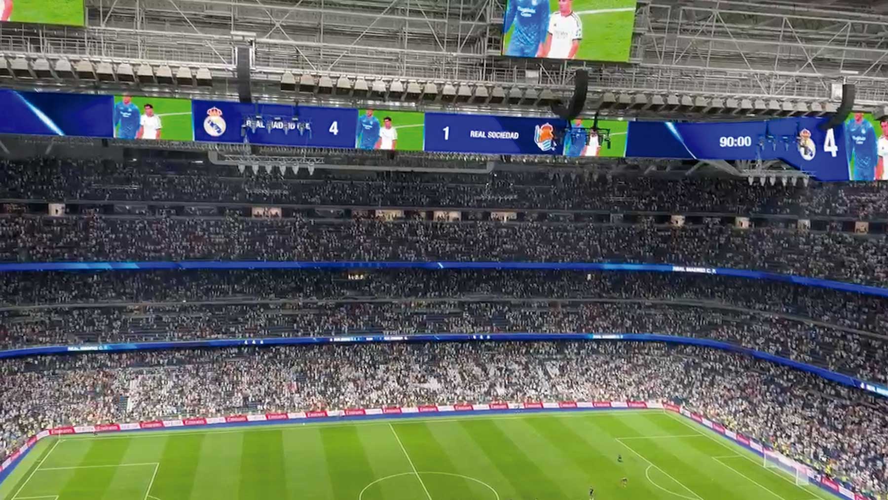 Florentino cumple con un de las grandes reivindicaciones de los socios: el himno del Real Madrid volvió a sonar en el Bernabéu