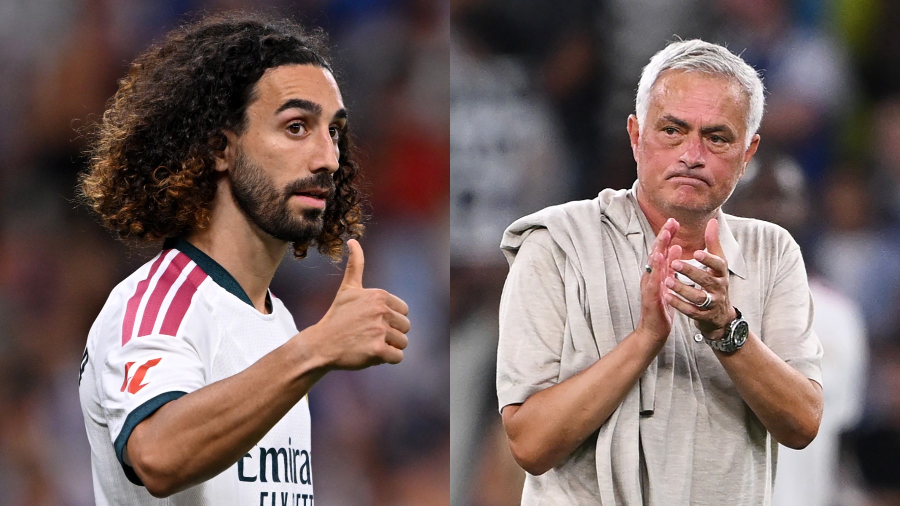Marc Cucurella y José Mourinho