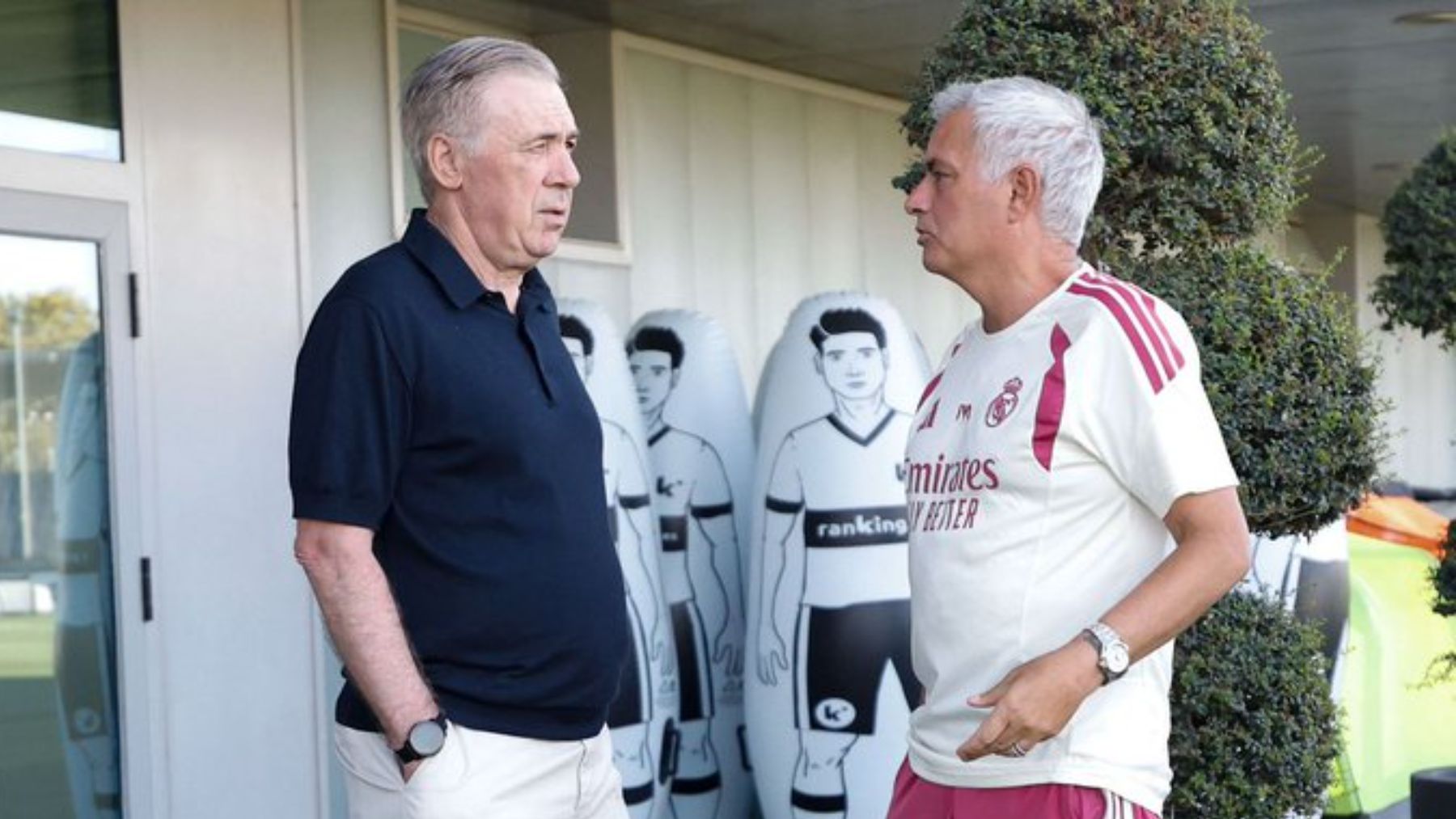 Carlo Ancelotti vuelve a su casa: visita a Mourinho y los jugadores en Valdebebas