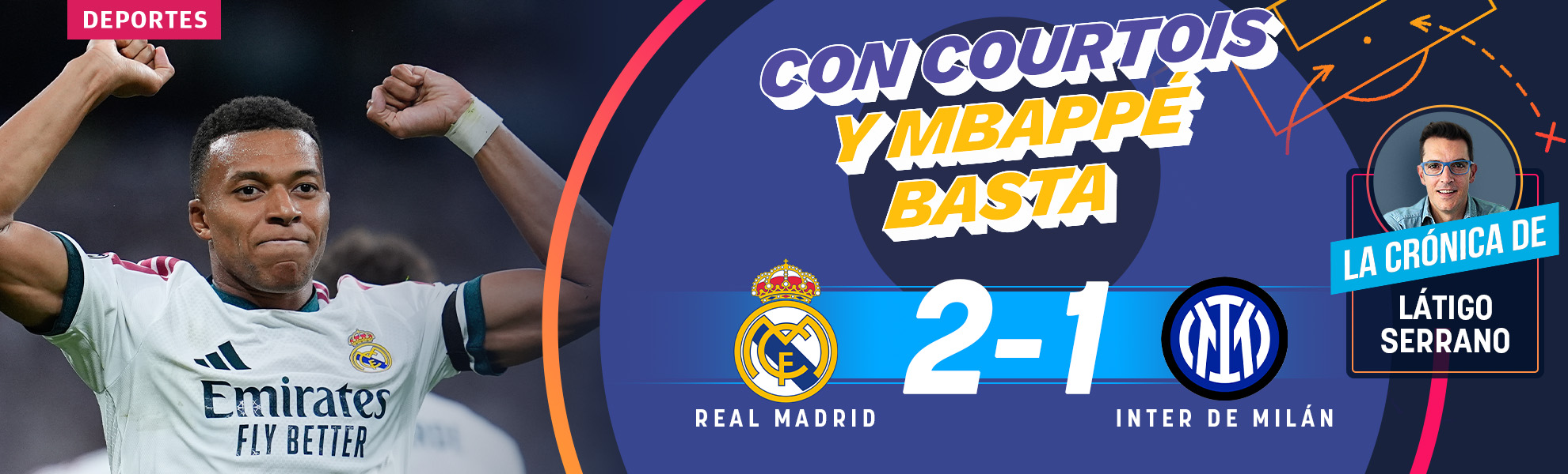Con Courtois y Mbappé basta