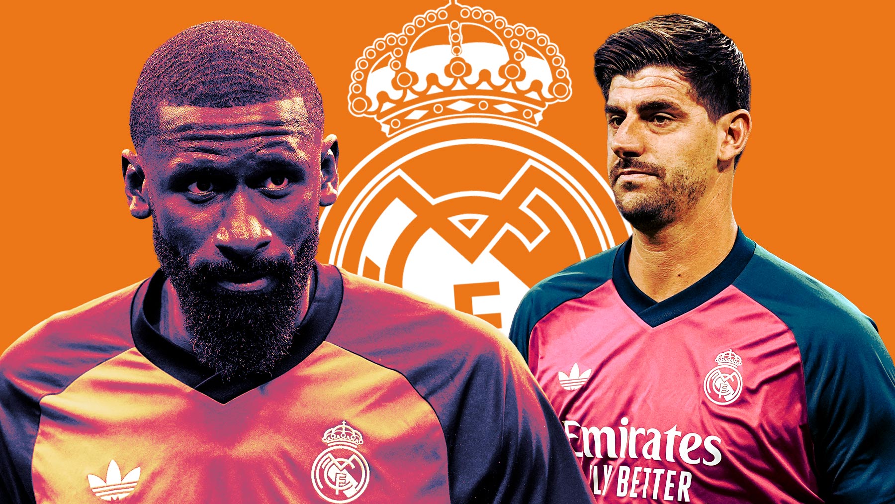 Rüdiger y Courtois., Real Madrid