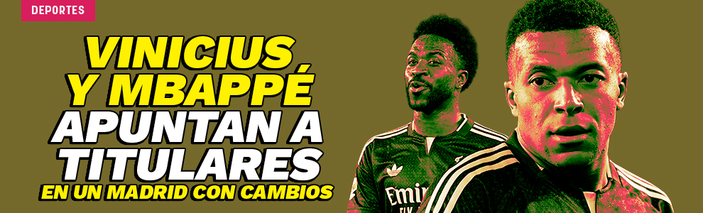 Vinicius y Mbappé apuntan a titulares en un Madrid con cambios