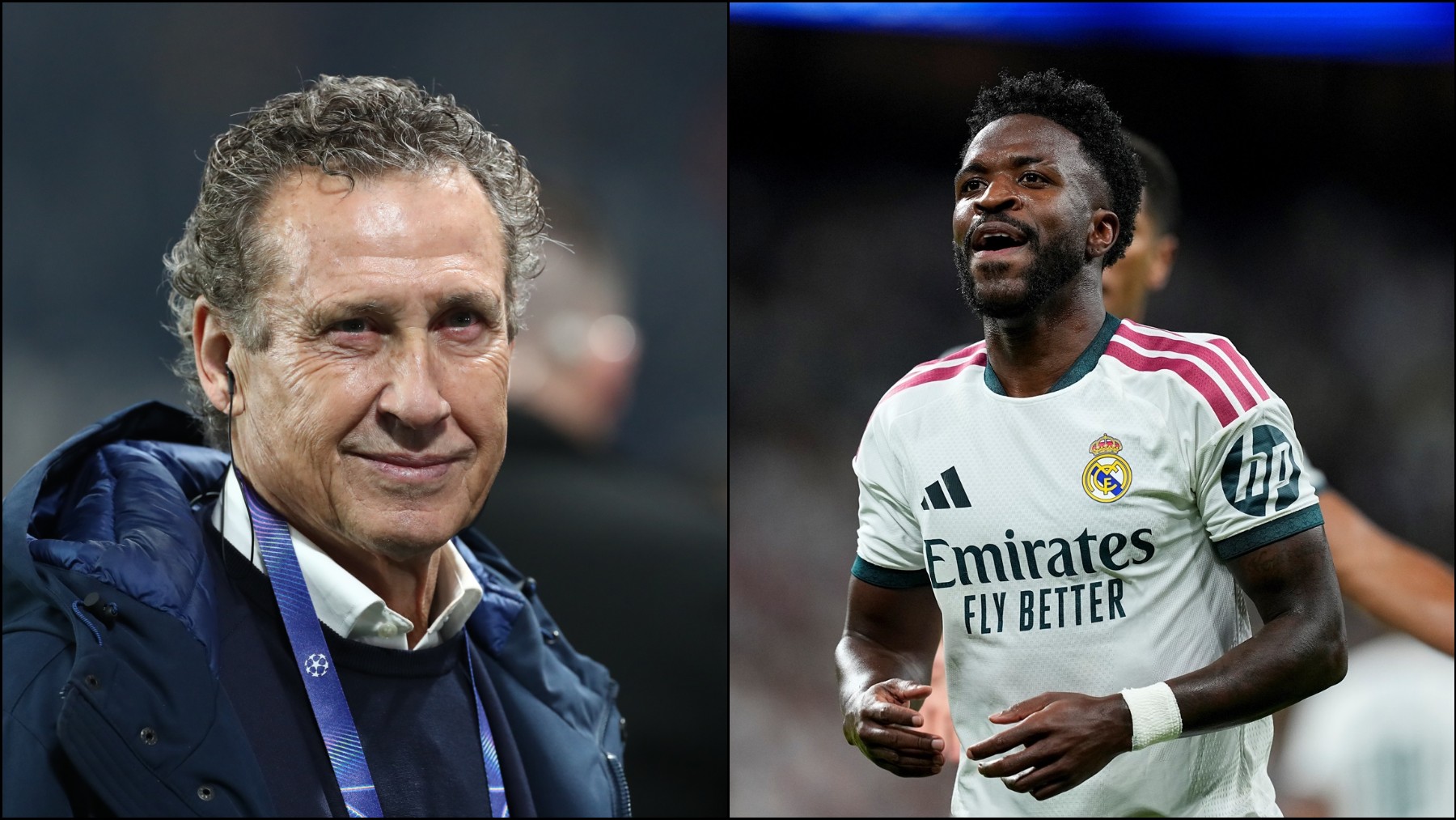Valdano defiende la inocencia de Vinicius por su agarrón de pelo: «Fue un gesto instintivo»