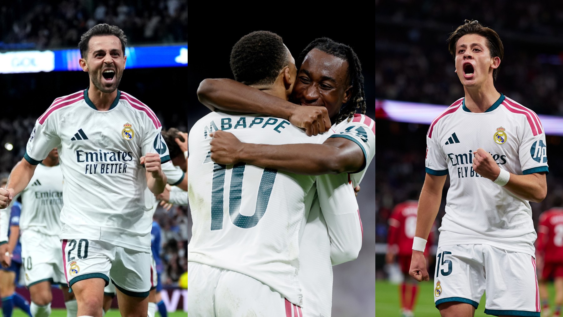 Bernardo Silva, Mbappé, Diomande y Güler (Getty)