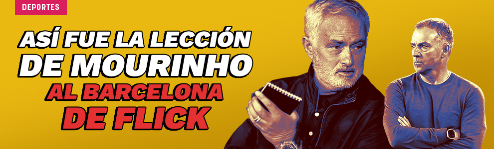 Así fue la lección de Mourinho al Barcelona de Flick: Bernardo piensa y Mbappé ejecuta
