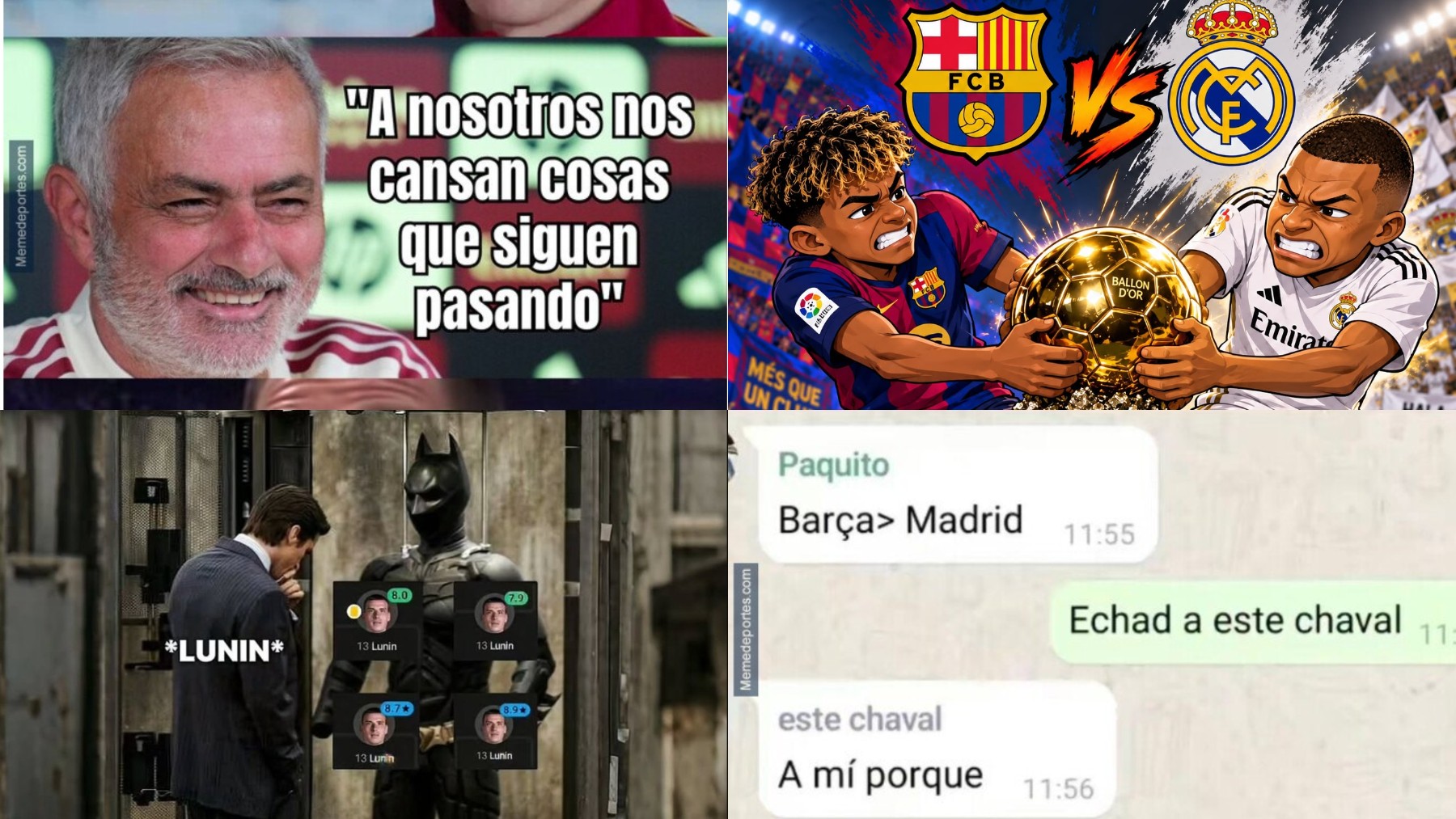 Memes de el Clásico - Barcelona - Real Madrid (Memedeportes)