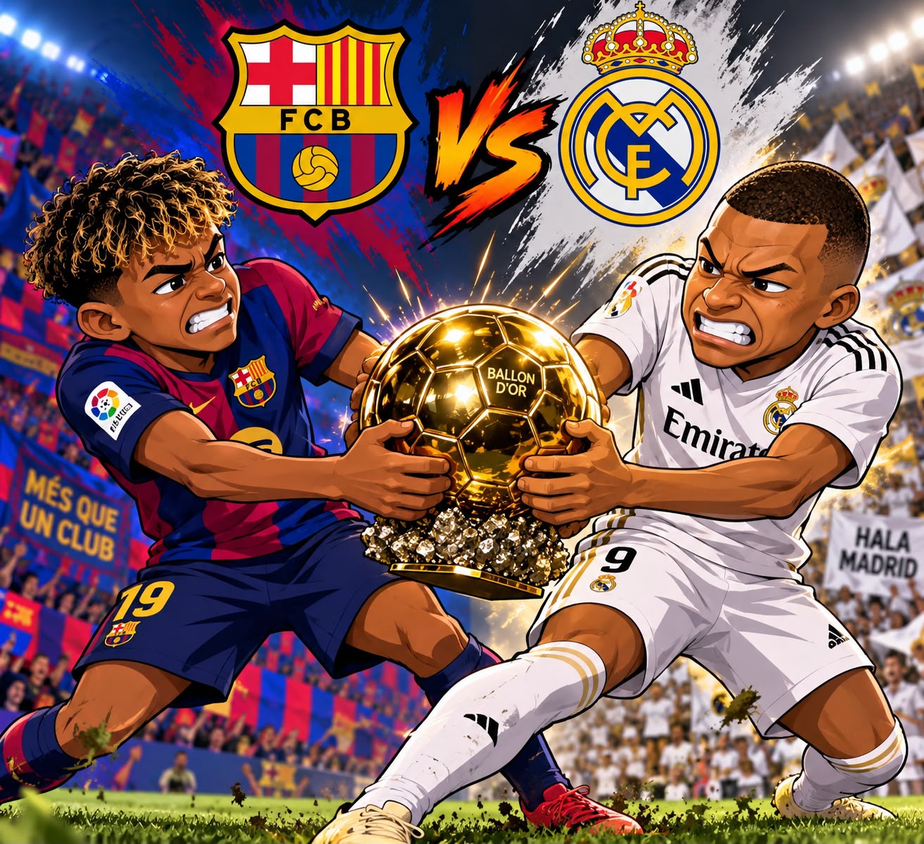 Lamine Yamal y Mbappé se pelean por el Balón de Oro