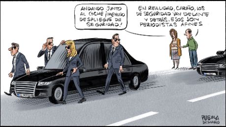 Extra&ntilde;os guardaespaldas