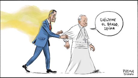 S&aacute;nchez se pega al Papa