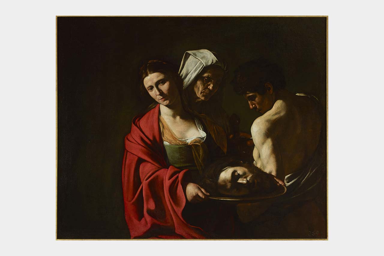 Salomé con la cabeza del Bautista. Caravaggio. @ Patrimonio Nacional