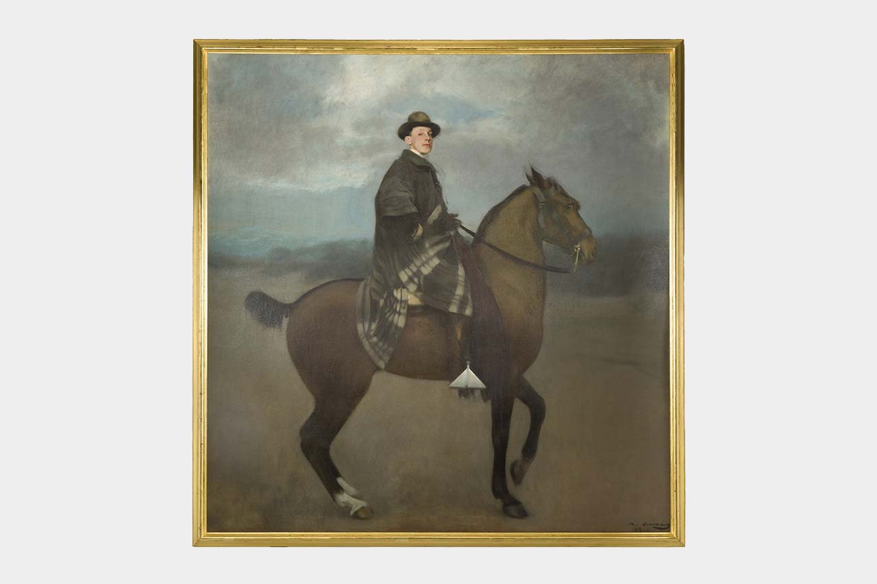 Alfonso XIII, rey de España, a caballo. Ramón Casas. @ Patrimonio Nacional