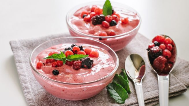 mousse de frutas sin azúcar