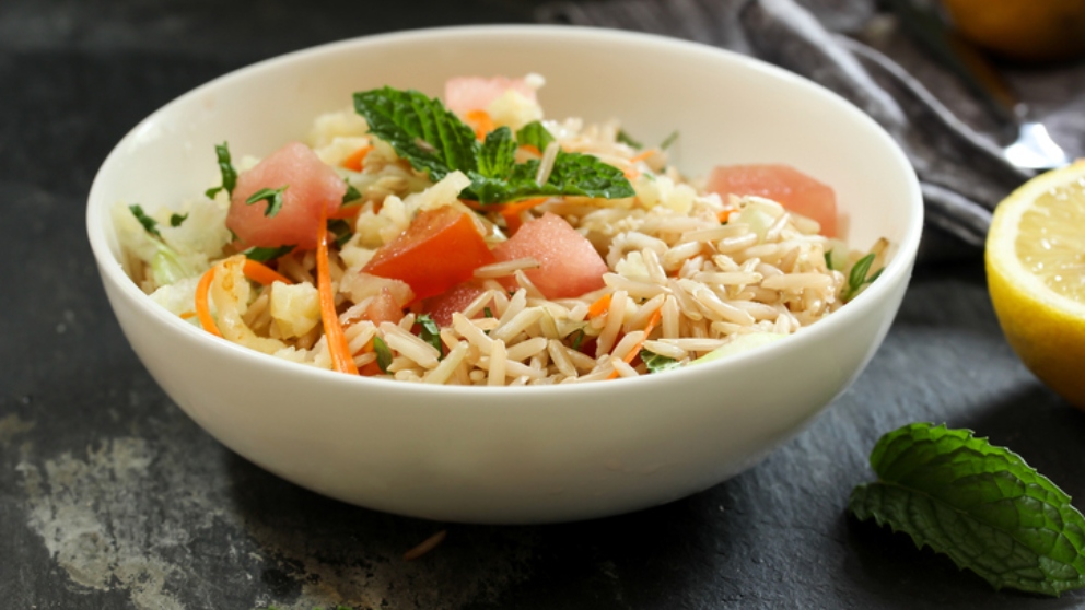 Ensalada de arroz al curry
