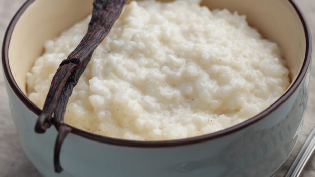 arroz con leche al aroma de vainilla