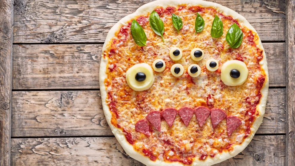 Pizzas para niños con formas divertidas