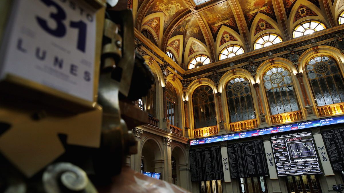 Interior de la Bolsa de Madrid (Foto. Efe)