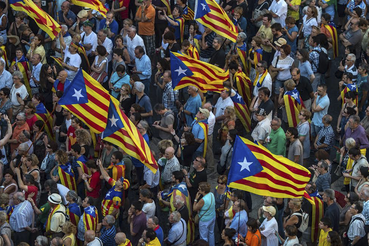 Independentistas catalanes (Foto: Getty).