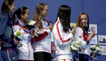 Jessica Vall logró un bronce, compartido con otras dos nadadoras, en la única medalla española en las carreras.