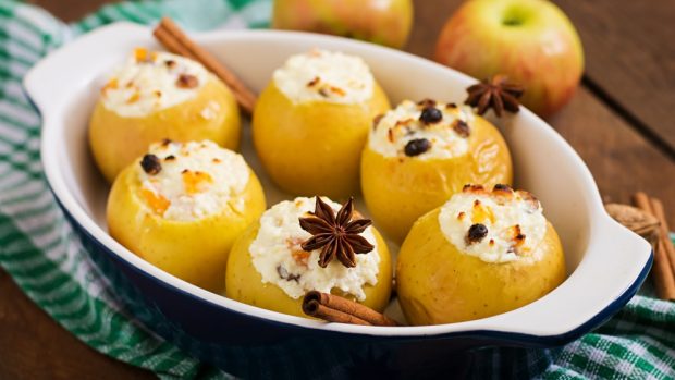 Receta de Manzanas asadas al microondas