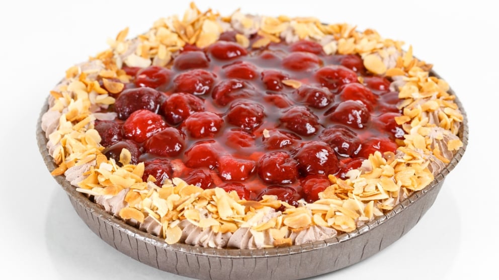 tarta de almendras con confitura de cereza