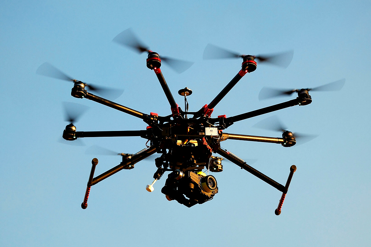 Drone utilizado para fotografía aérea (Getty)