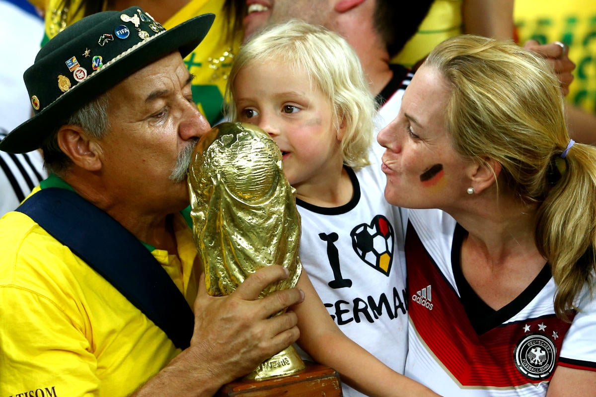 El Gaúcho Da Copa durante el Brasil-Alemania del Mundial 2014 (Getty)