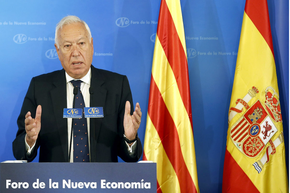 El ministro de Exteriores, Manuel García Margallo en una rueda de prensa.