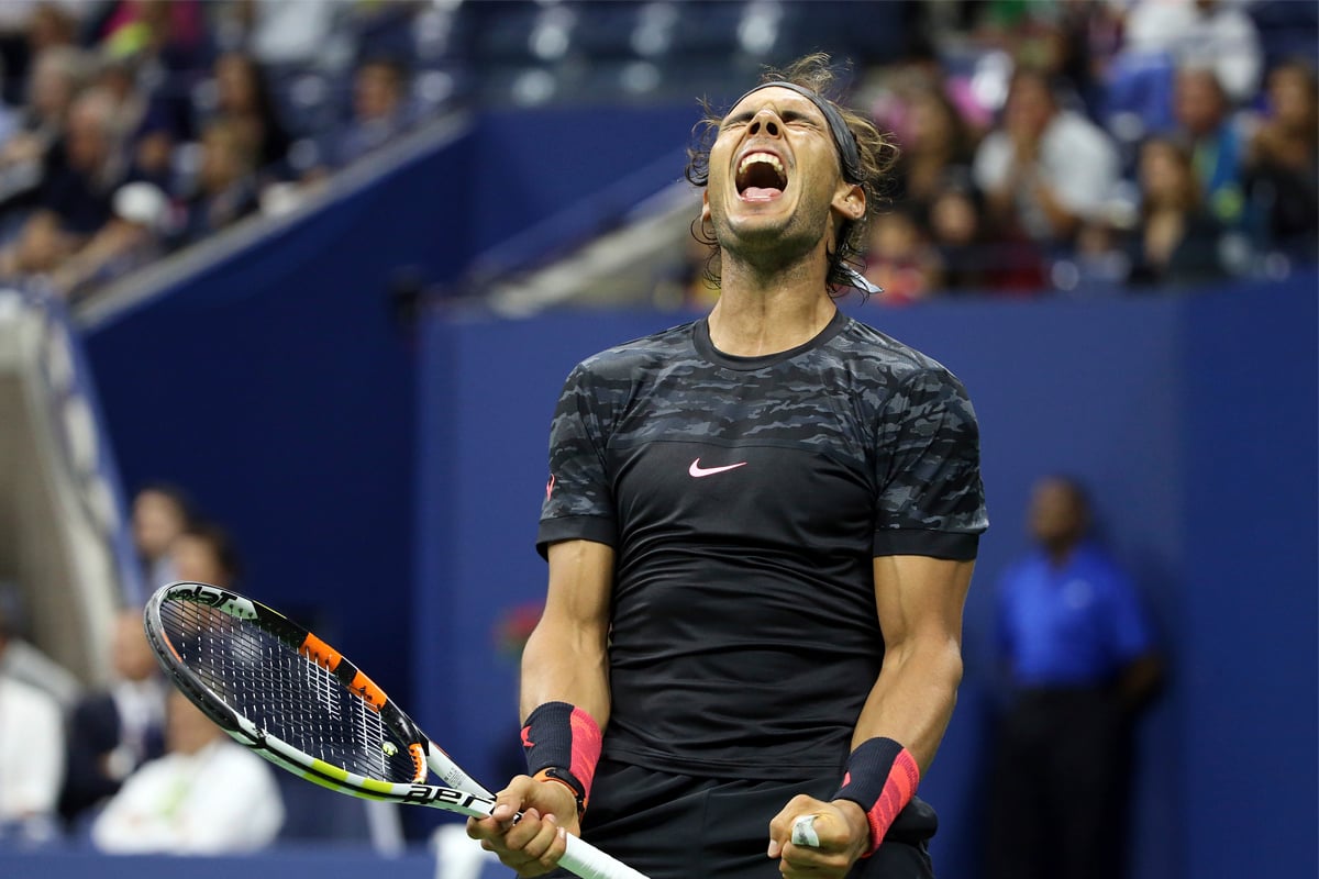 Rafa Nadal, en un partido de esta temporada enfadado. (AFP)