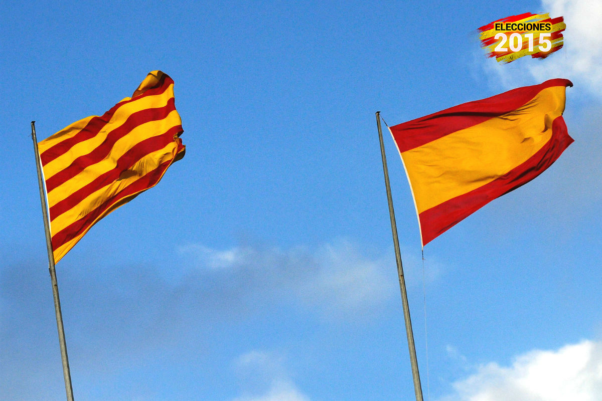 Banderas de Cataluña y España (Foto: GETTY).