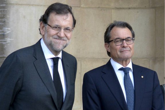 Mariano Rajoy con Artur Mas