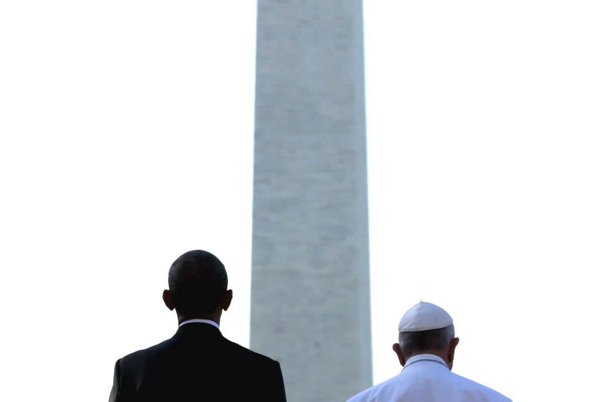 Obama y el Papa en Washington. (Foto: Getty)