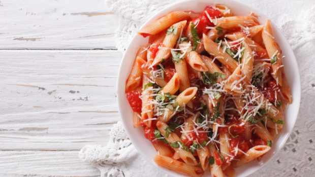 Pasta con salsa Arrabbiata