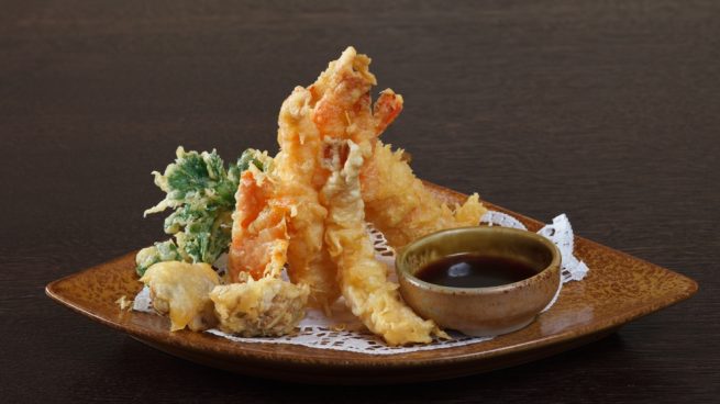 tempura de verduras y gambas