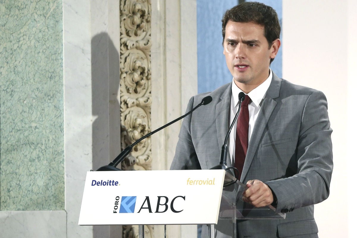 Albert Rivera en la comida de ABC-Deloitte. (Foto:EFE)