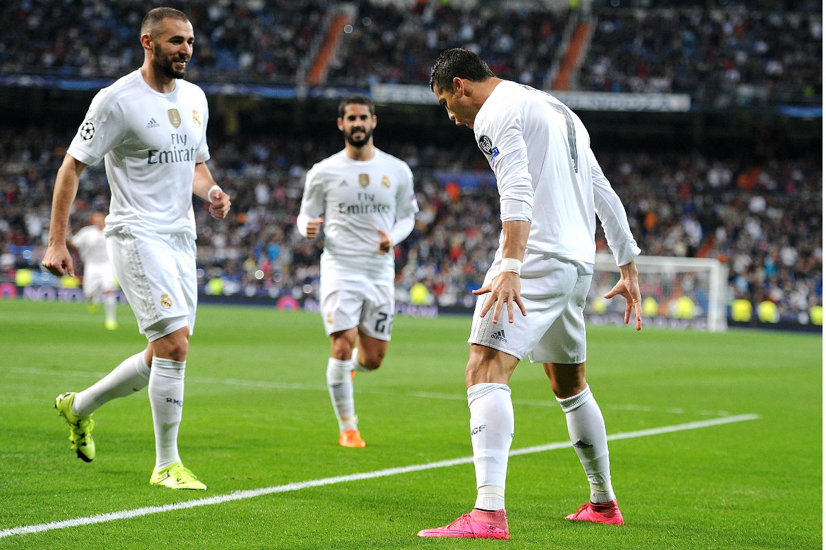 Cristiano Ronaldo celebra un gol en esta edición de la Champions.