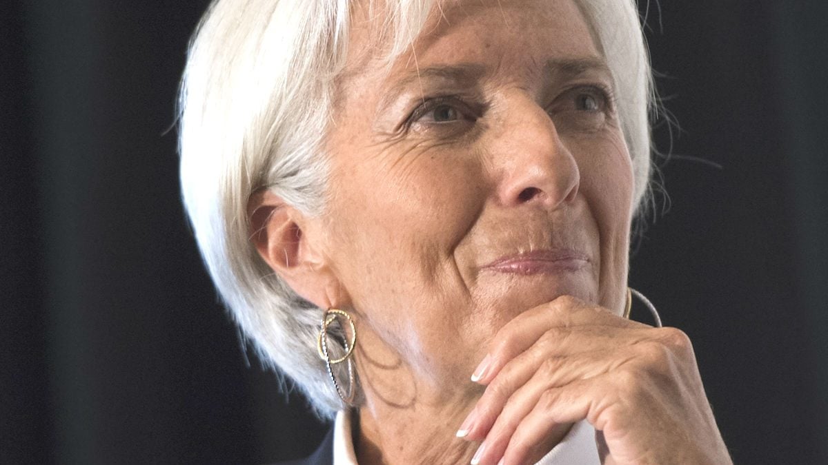 La presidenta del FMI, Christine Lagarde, en la presentación del informe de proyecciones de octubre. (Foto: AFP)