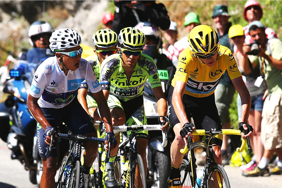 Contador, Froome y Quintana durante la pasada edición del Tour de Francia. (Getty)