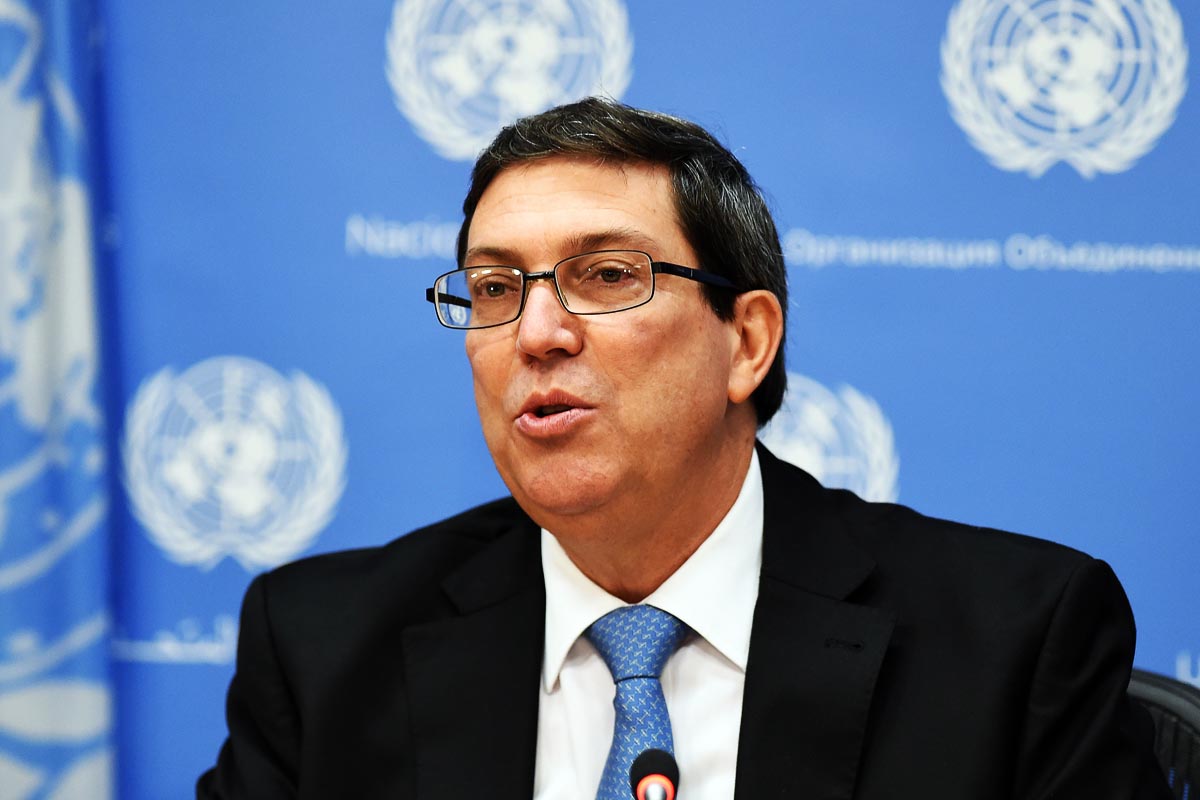 El ministro de Asuntos Exteriores cubano, Bruno Rodríguez, en la ONU. (Foto: AFP)