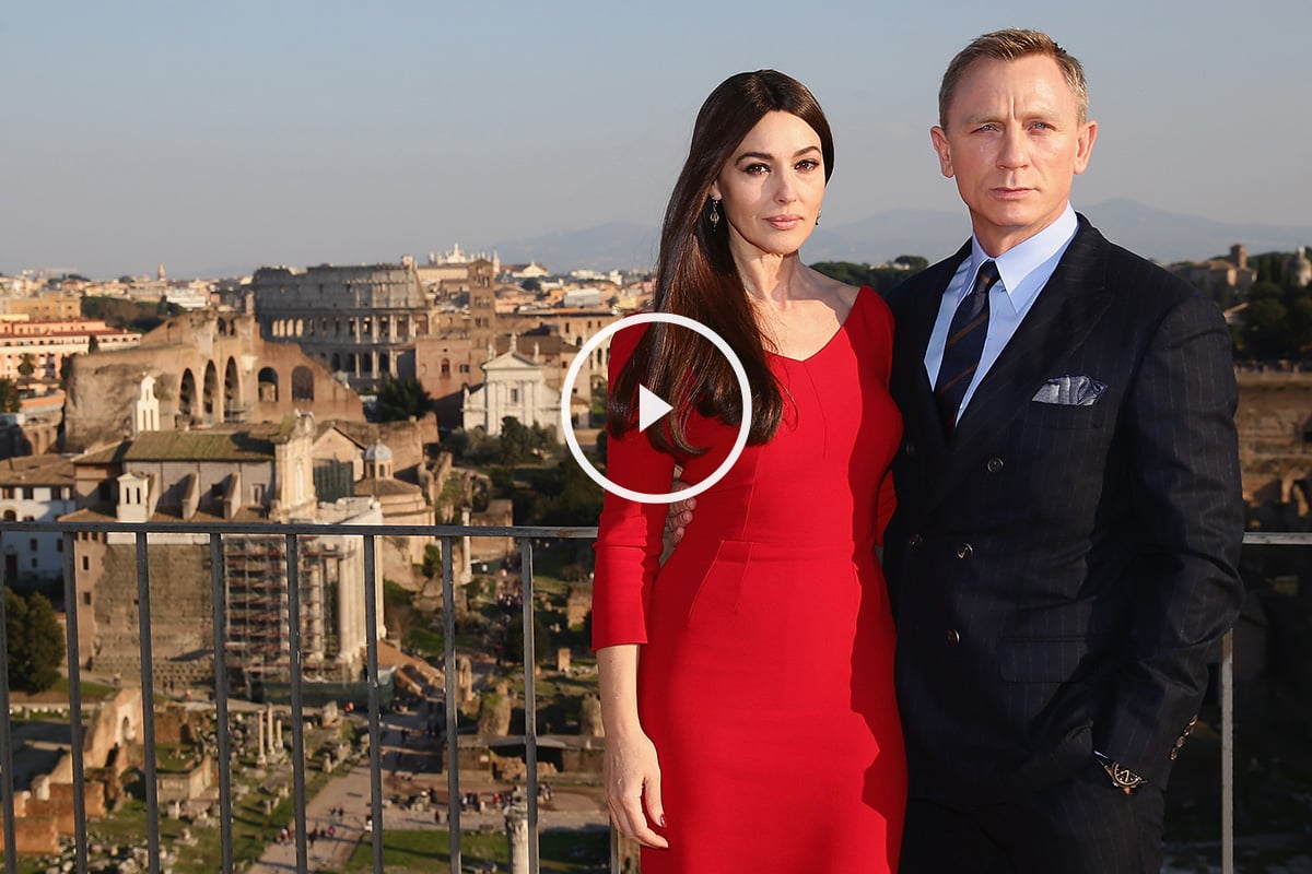 Daniel Craig y Monica Bellucci promocionando ‘Spectre’