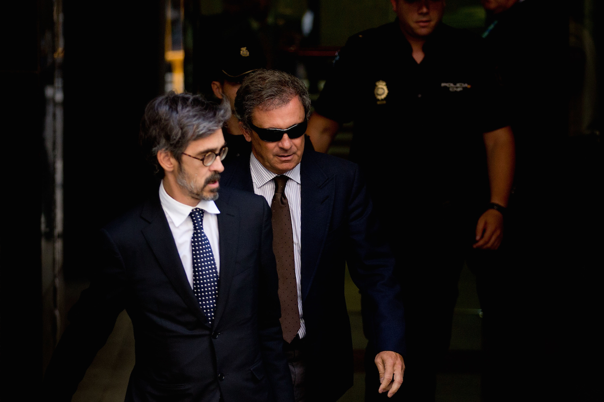 Jordi Pujol Ferrusola abandona la Audiencia Nacional tras declarar ante el juez, en septiembre de 2014 (Foto: Getty)